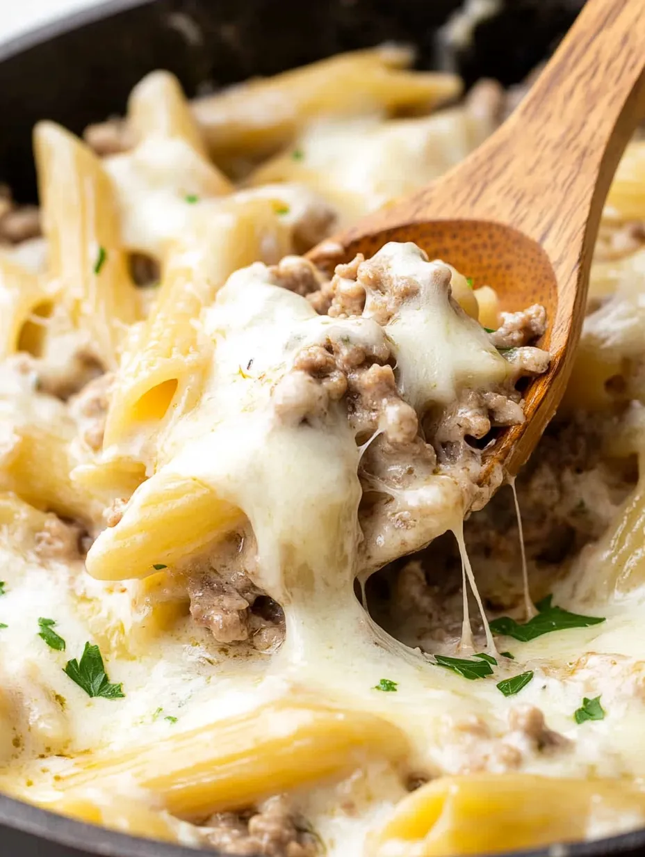 Ground Beef Alfredo Bake Dinner