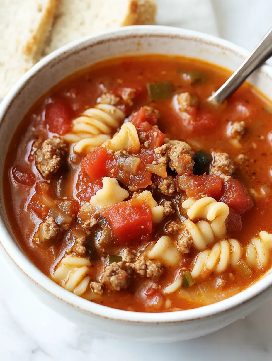 Simple Italian Sausage Soup Bowl