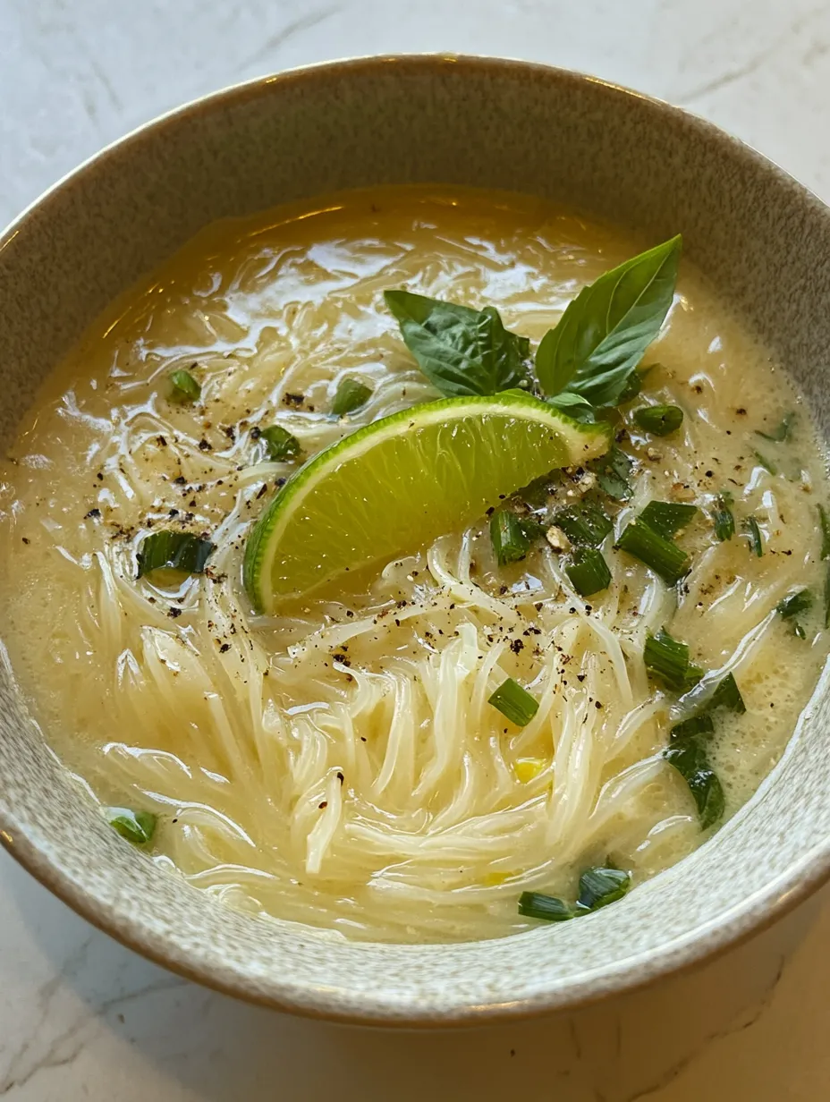 Thai Green Curry Soup Bowl Close Up