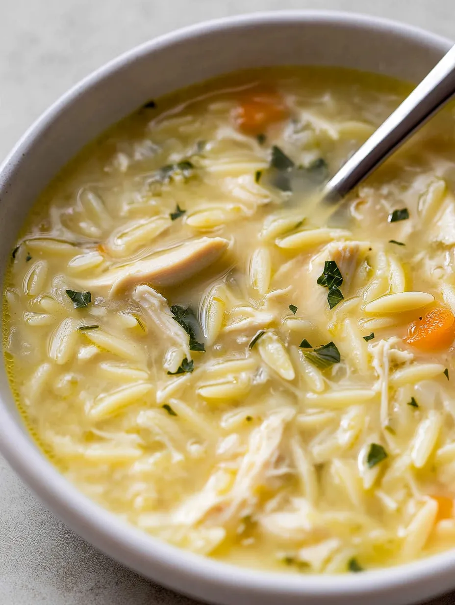 Lemon Chicken Orzo Soup Recipe