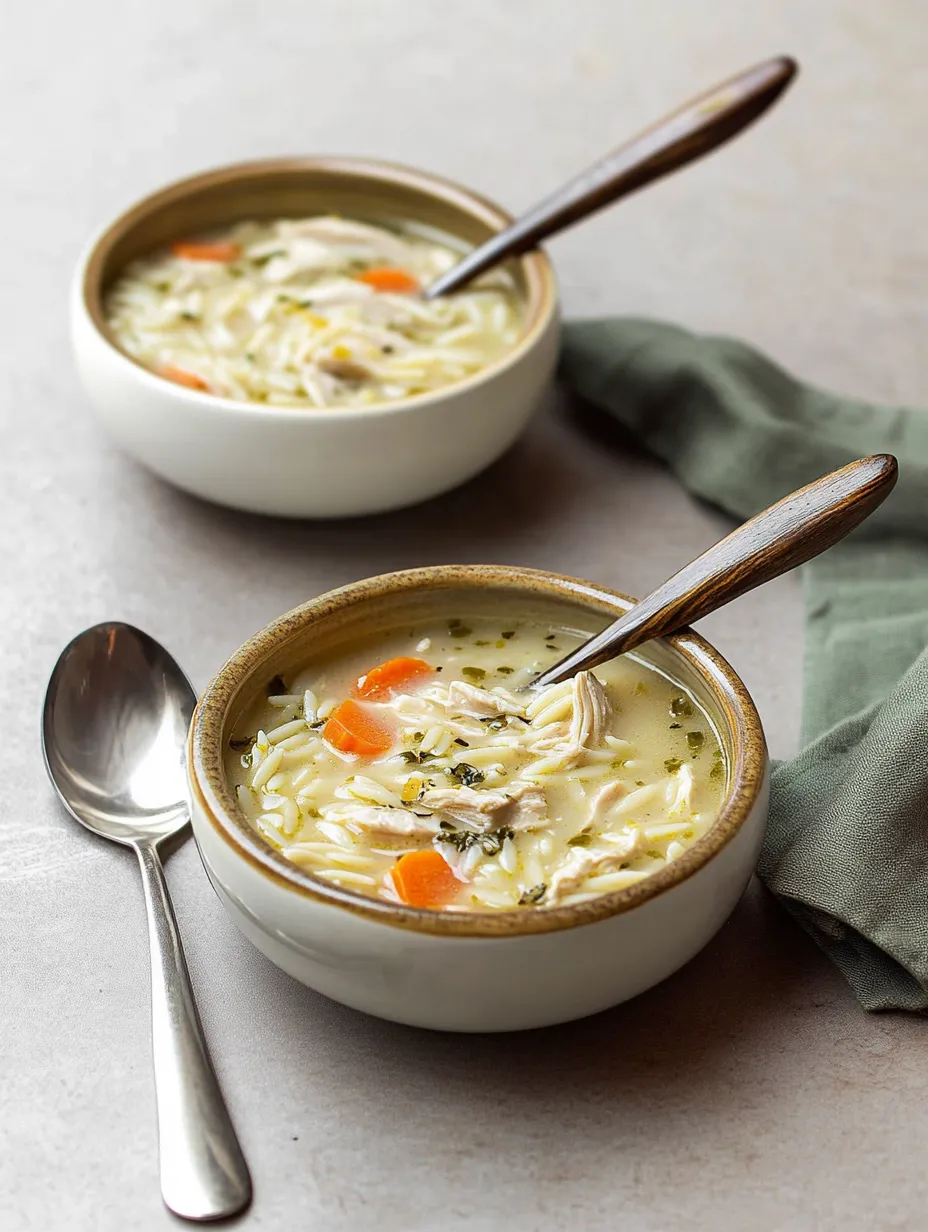 Easy Lemon Chicken Orzo Soup