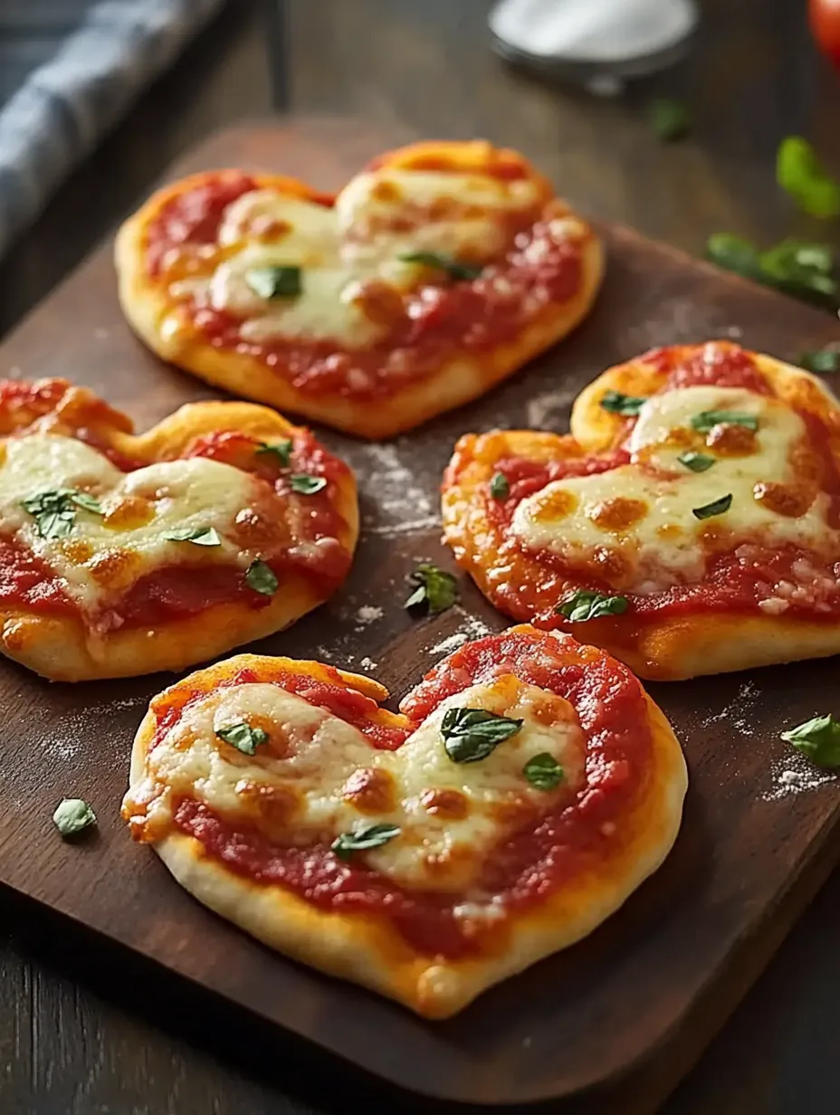 Heart-Shaped Mini Pizzas