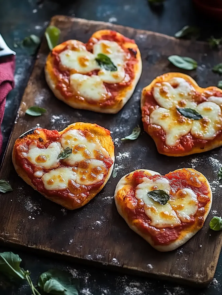 Heart-Shaped Mini Pizzas, Easy