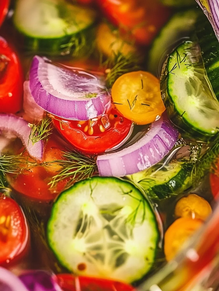 Jars Full of Easy Pickled Cherry Tomatoes and Veggies