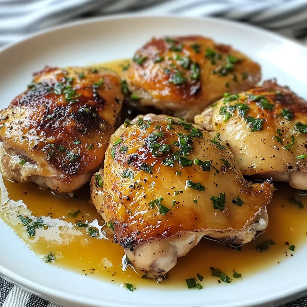 Easy Garlic Butter Chicken Thighs Recipe