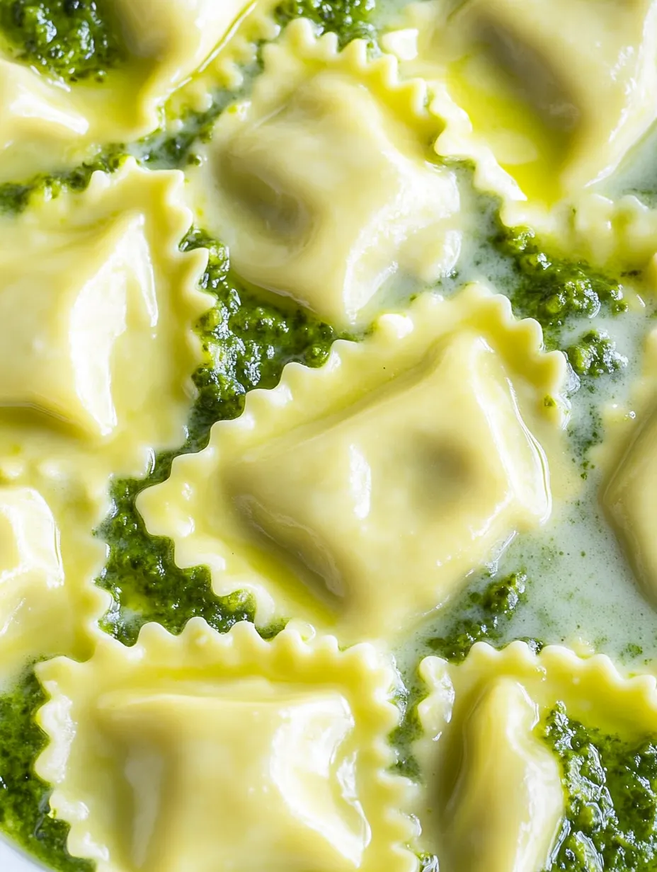 Creamy Pesto Ravioli Bowl