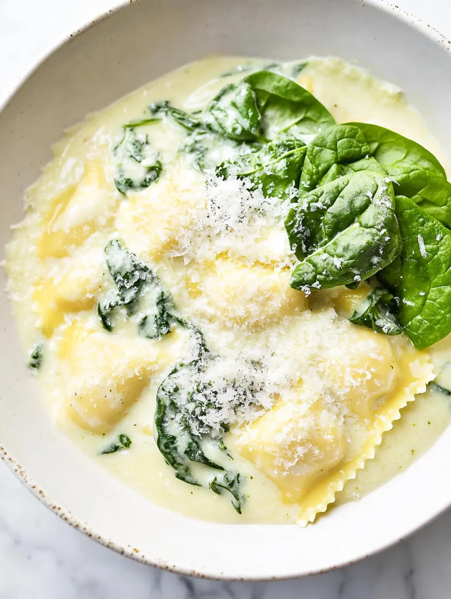 Simple Creamy Pesto Ravioli Bowl