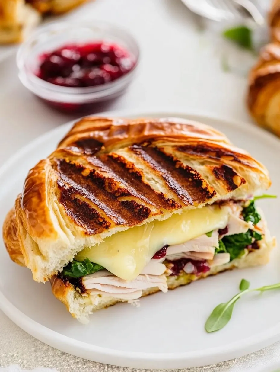 Turkey with Brie Croissant Panini