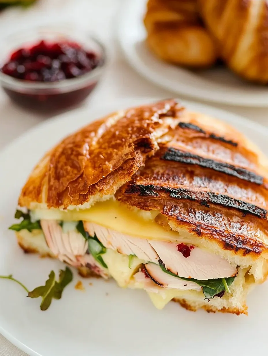 Simple Turkey Brie Croissant Panini