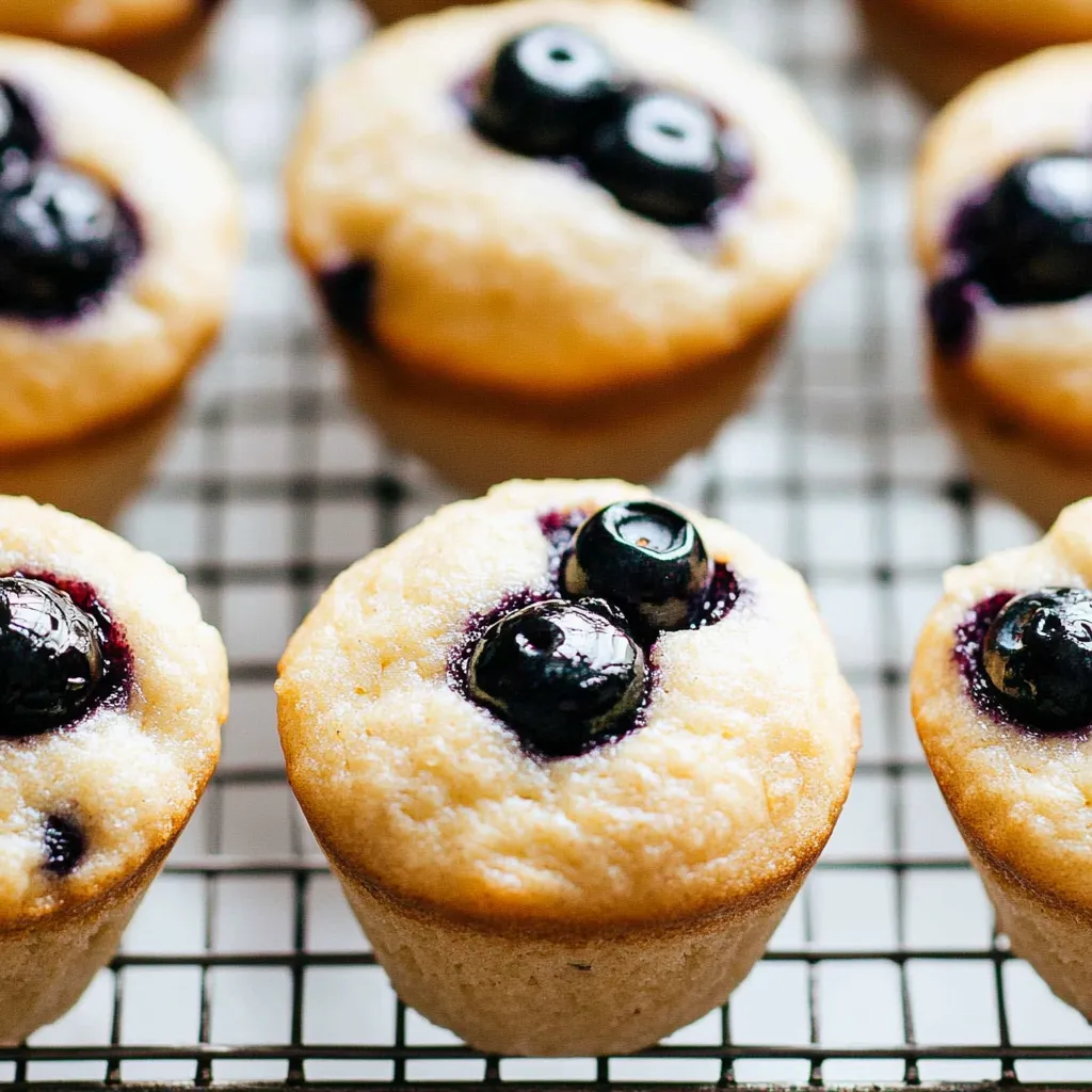 Delicious blueberry pancake bites served on a plate, garnished with blueberries.