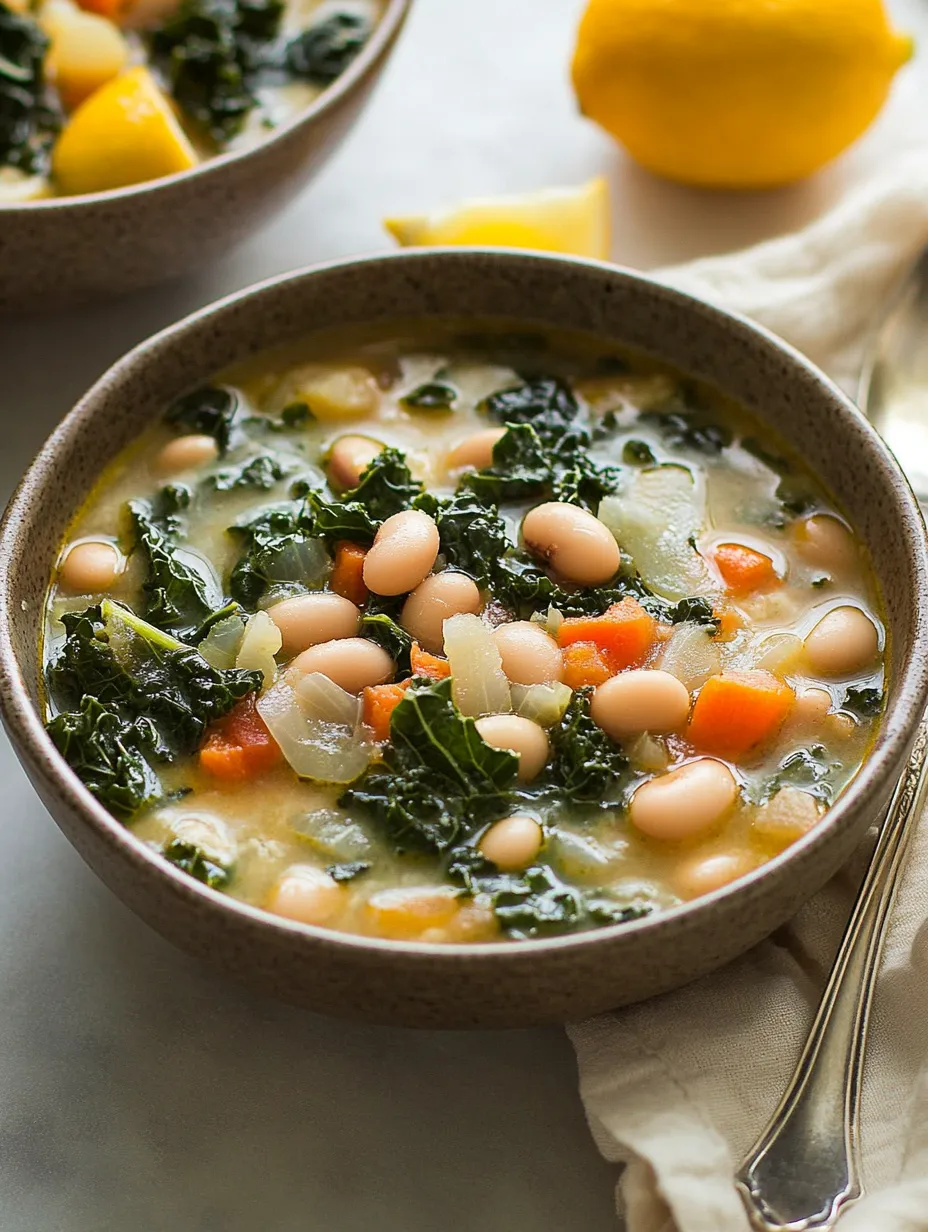 White Bean Kale Soup Bowl