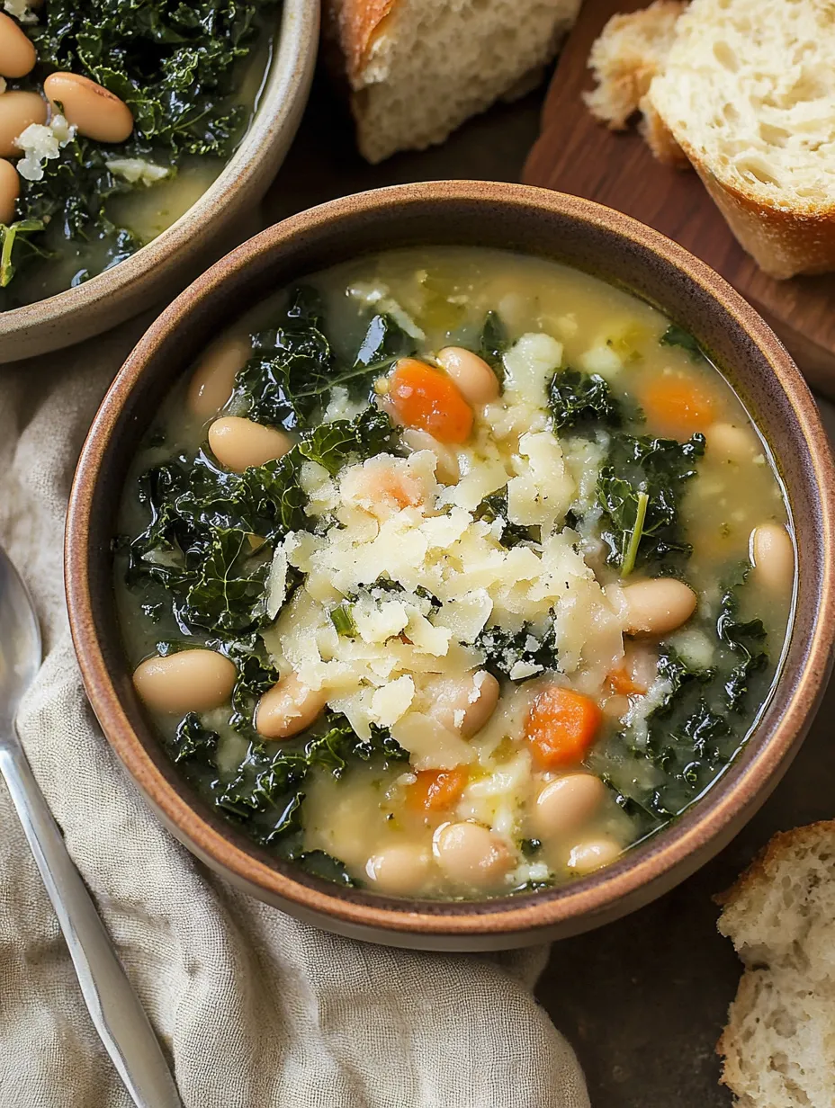 Simple White Bean Kale Soup Bowl