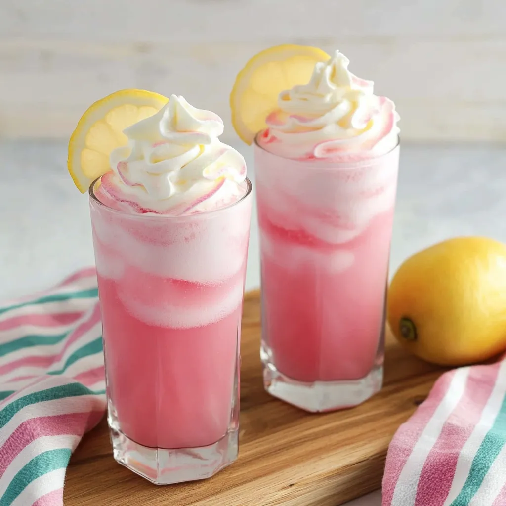 Close-up Whipped Pink Lemonade