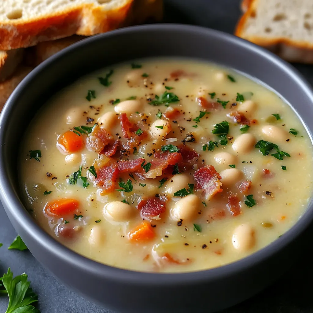 Bacon and White Bean Soup Dish