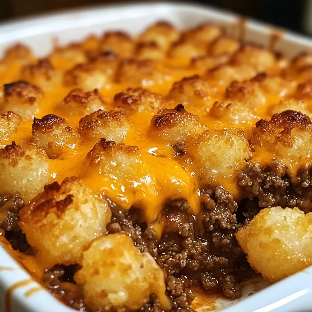 Tater Tot Casserole with Ground Beef Recipe