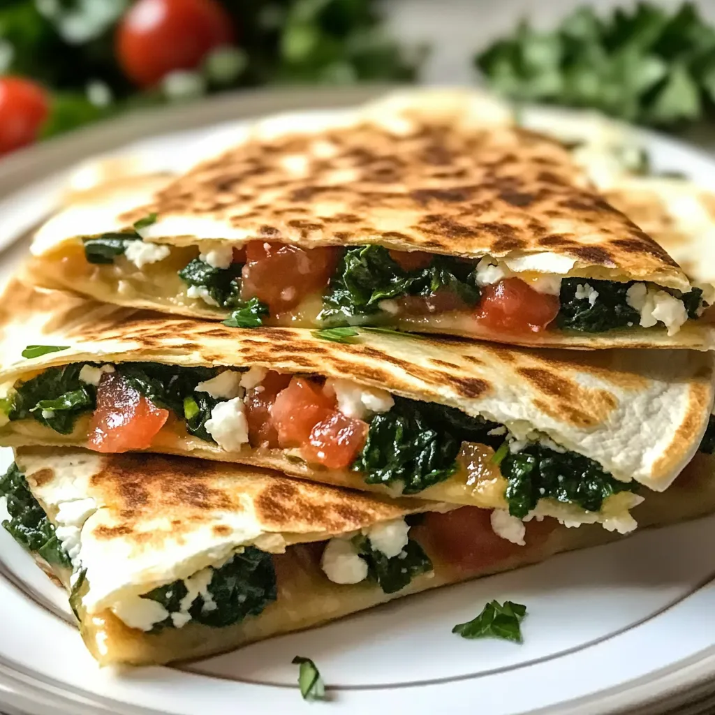 Mouthwatering Spinach Feta Quesadillas