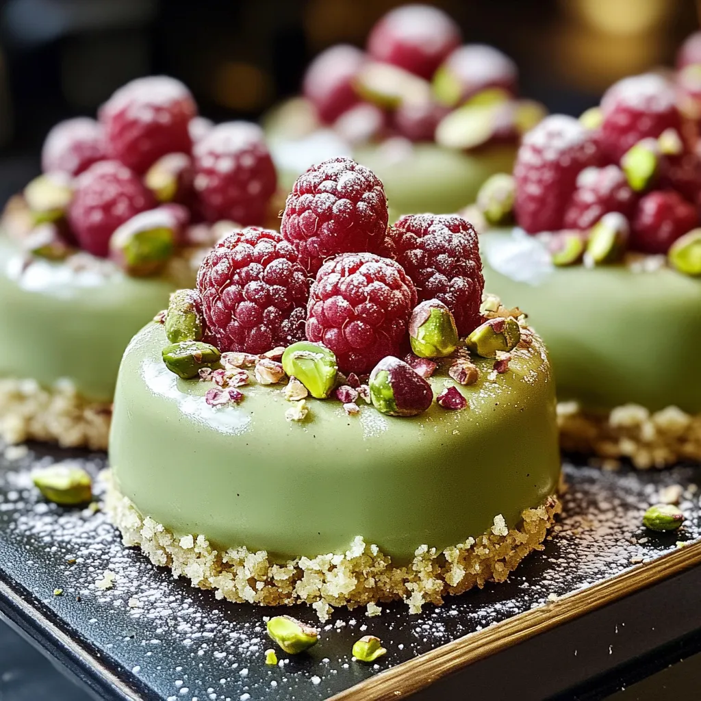 Pistachio & Raspberry Cheesecake Domes How-To