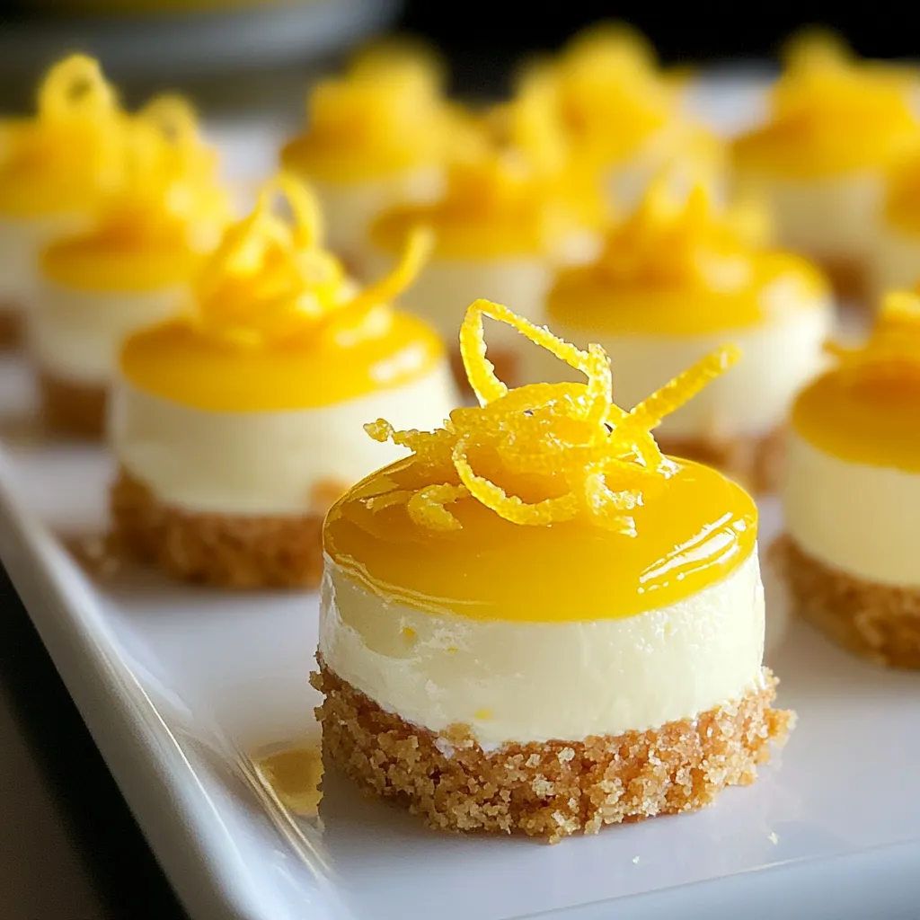 Mini Lemon Cheesecakes