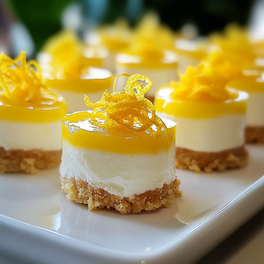Easy Mini Lemon Cheesecakes
