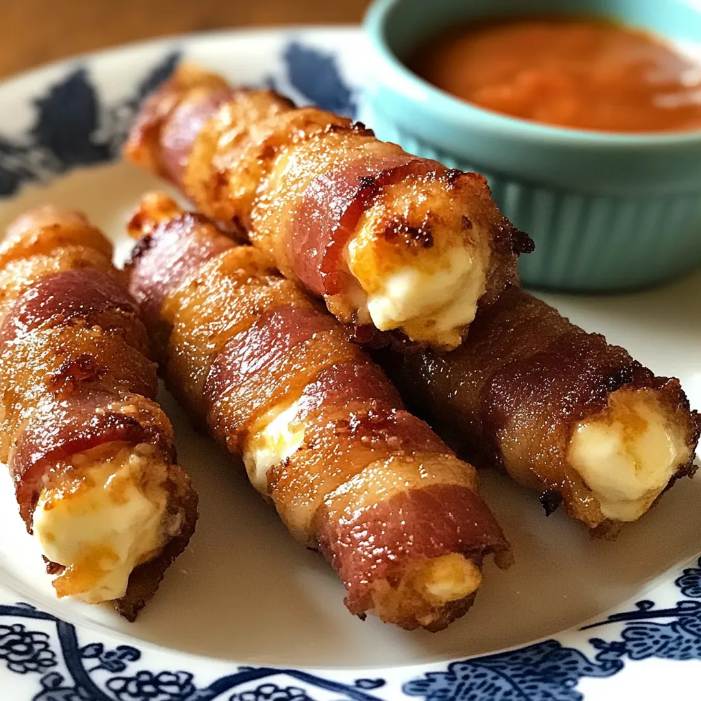 Bacon Wrapped Mozzarella Sticks Delight: A Heavenly Snack Recipe