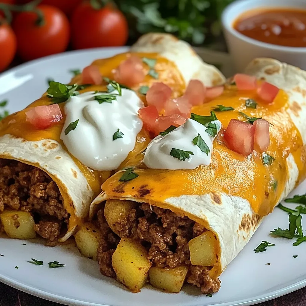 Cheesy Potato Burritos Recipe