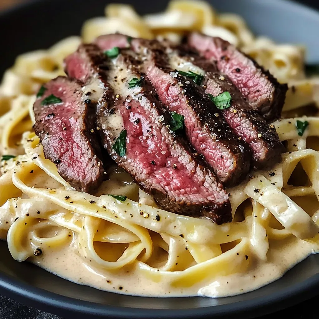 Spicy Cream Pasta Steak Recipe