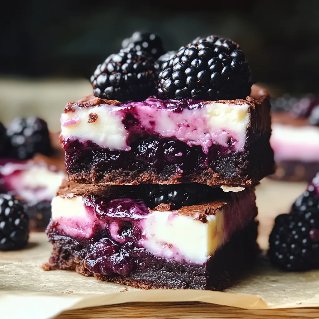 Blackberry Cheesecake Brownies Recipe