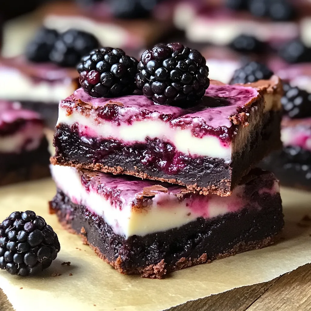 Easy Blackberry Cheesecake Brownies