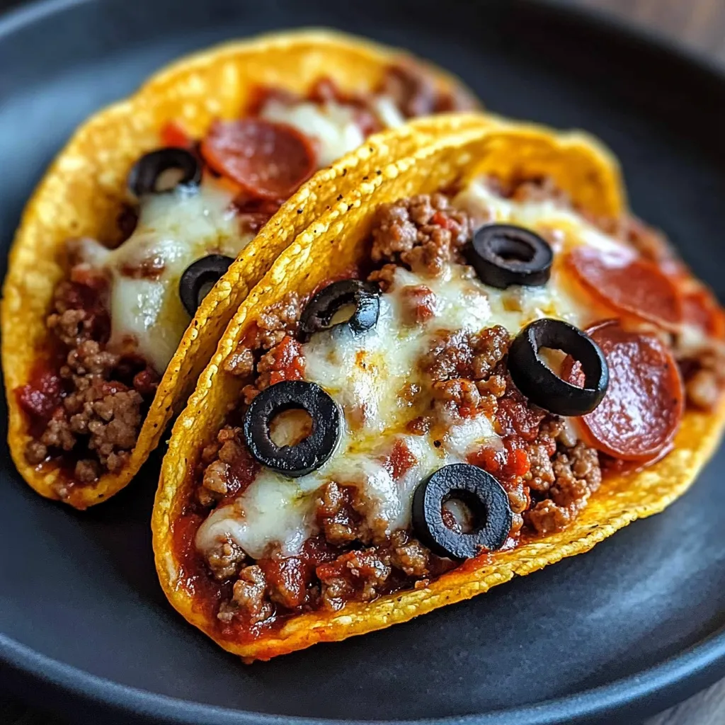Easy Meat Lovers Pizza Tacos