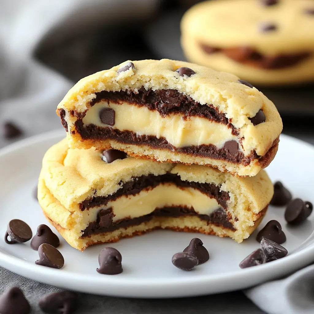 Easy Cheesecake Stuffed Chocolate Chip Cookies