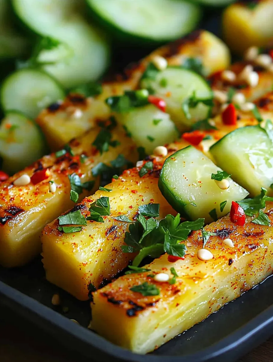 Cool Chili-Lime Pineapple Cucumber Sticks
