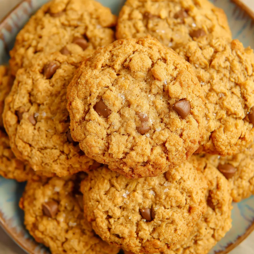 A plate of chocolate chip cookies.