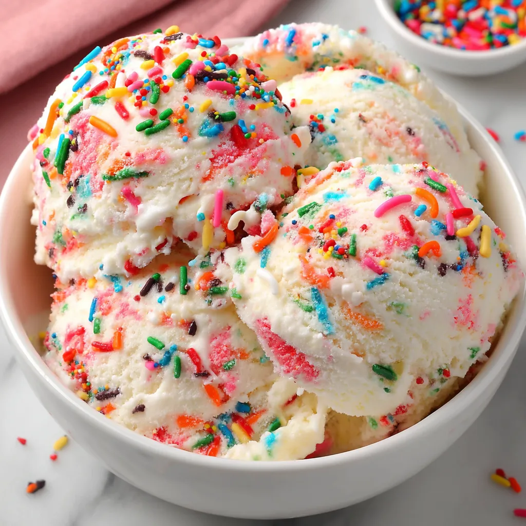 A bowl of colorful ice cream.