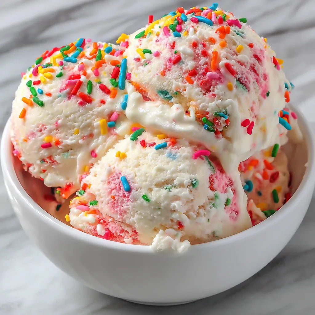A bowl of ice cream with sprinkles.