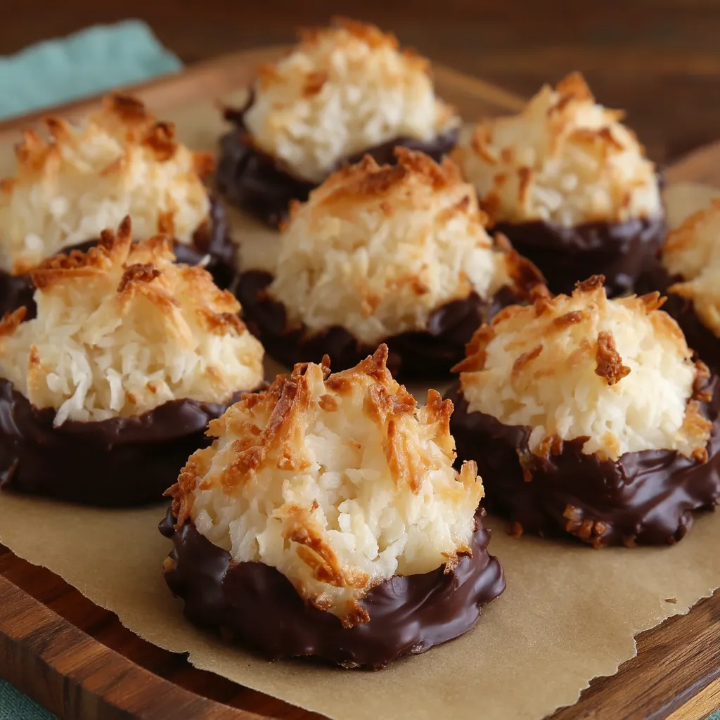 Chocolate covered coconut cake.