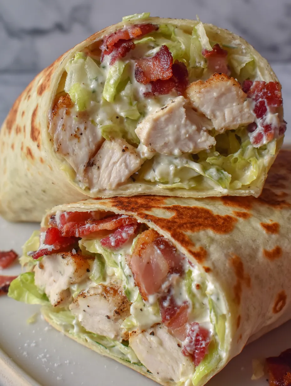 A chicken sandwich with bacon and lettuce.