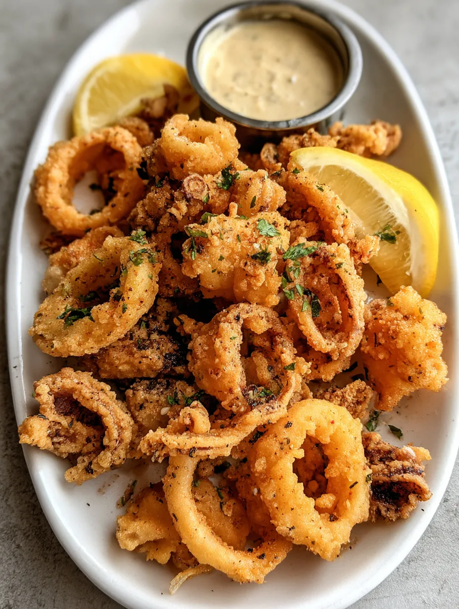 A plate of food with a lemon wedge.