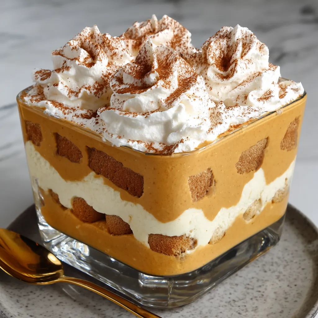 A dessert in a glass dish with a spoon.