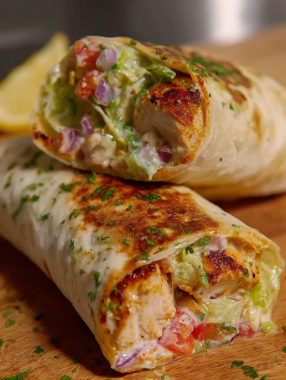 A sandwich with lettuce, tomato, and chicken.