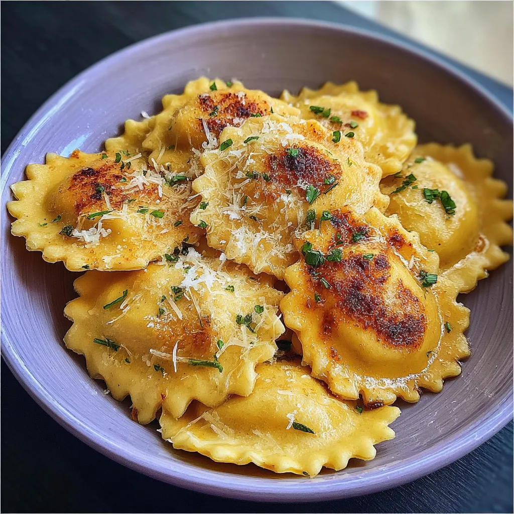 A bowl of pasta with cheese and herbs.
