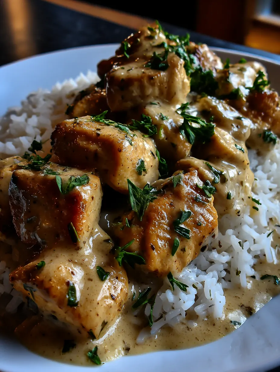 Creamy Smothered Chicken and Rice
