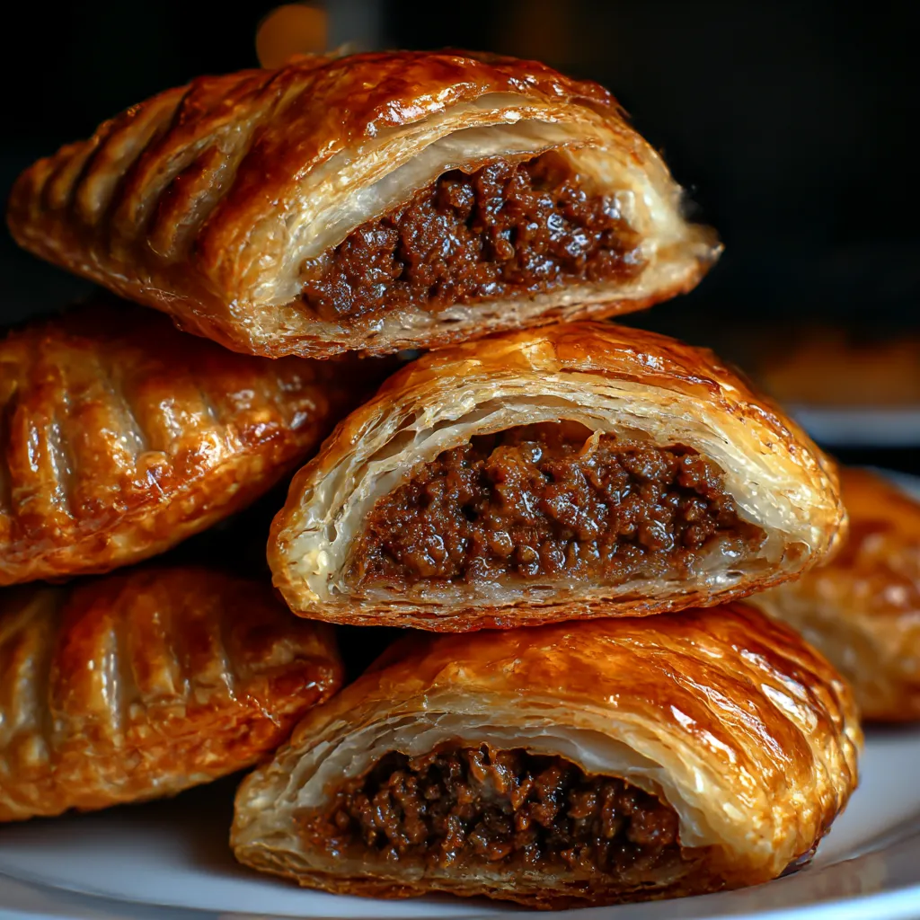 Jamaican beef patties looking delicious and ready to eat on a plate.