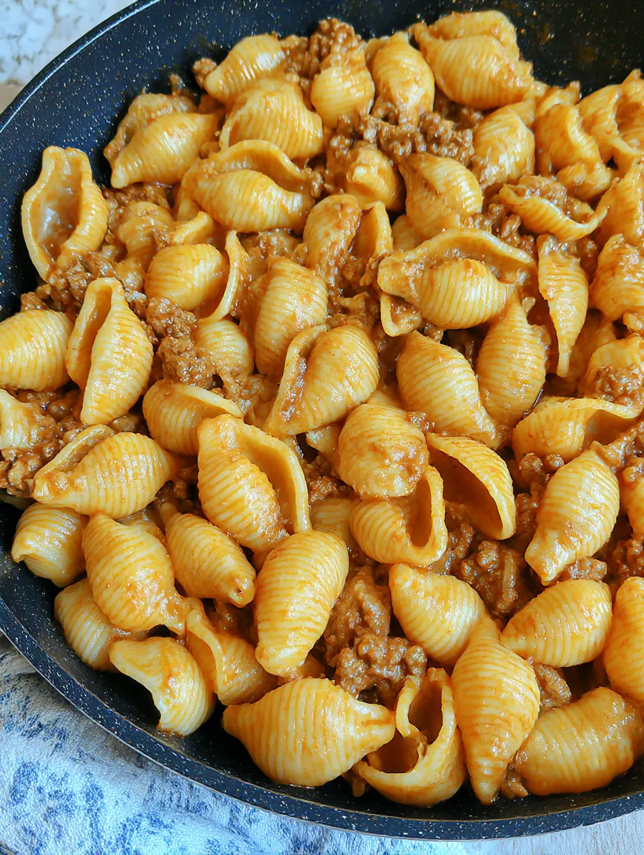 A bowl of pasta with meat and sauce.