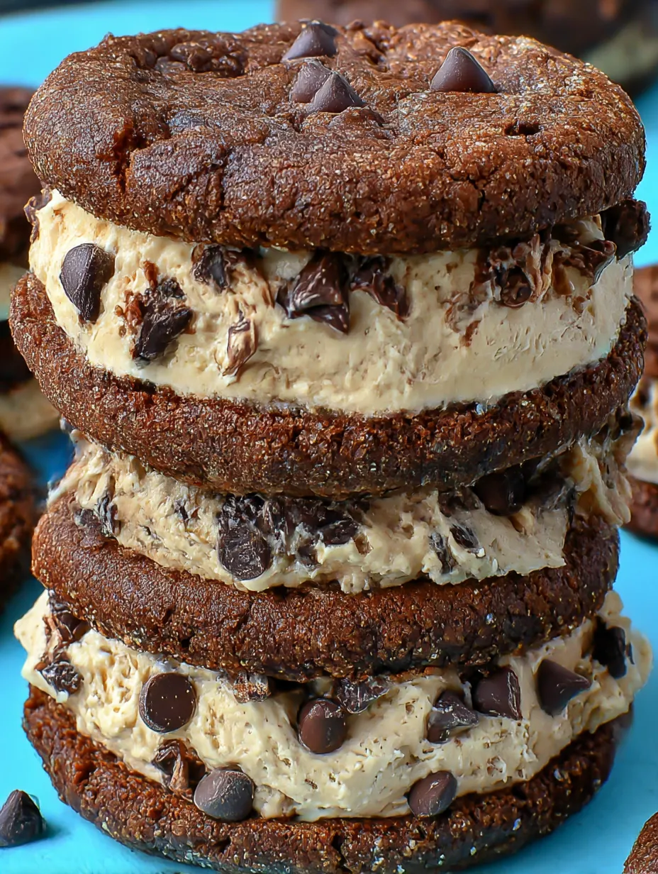 A stack of brownies loaded with chocolate chips.