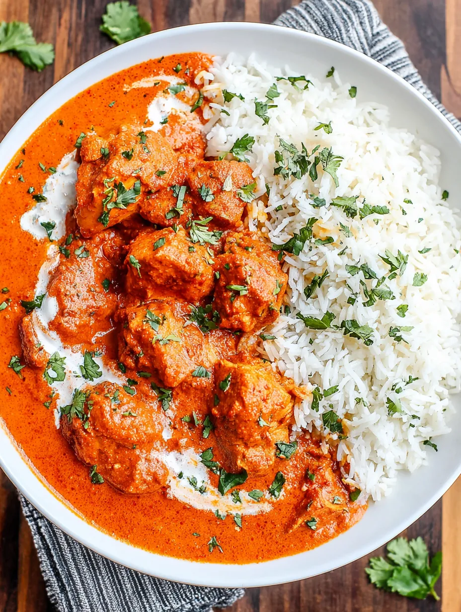 A white plate with a heap of rice and saucy curry.