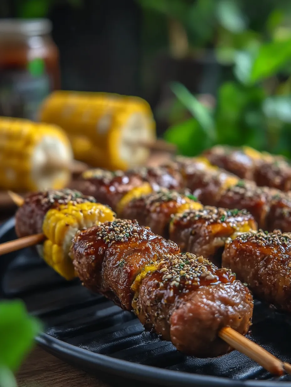 A grill spread with Korean spices and potatoes.