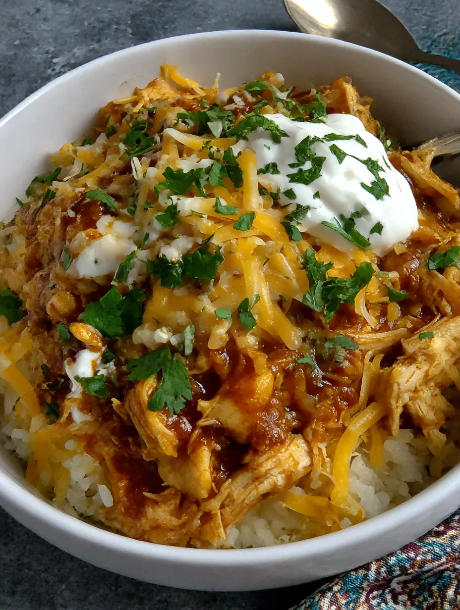 A macro-friendly BBQ ranch chicken bowl stacked with 42g protein.