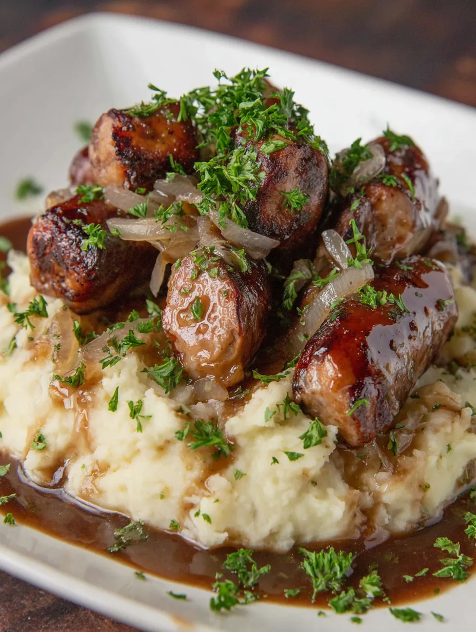 A platter of grilled pork roast topped with onions and garlic.