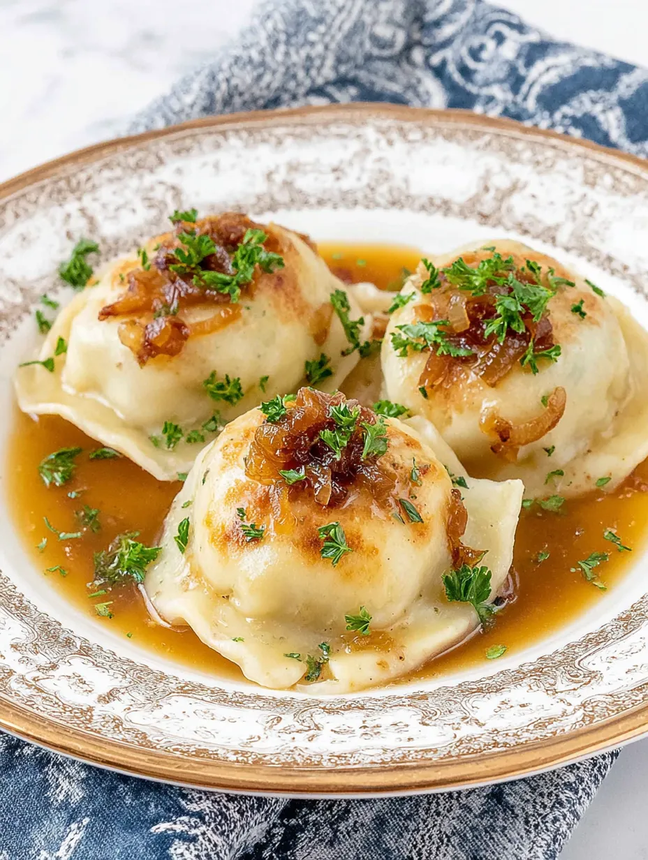 A white plate with four garnished cheese balls and a sauce.
