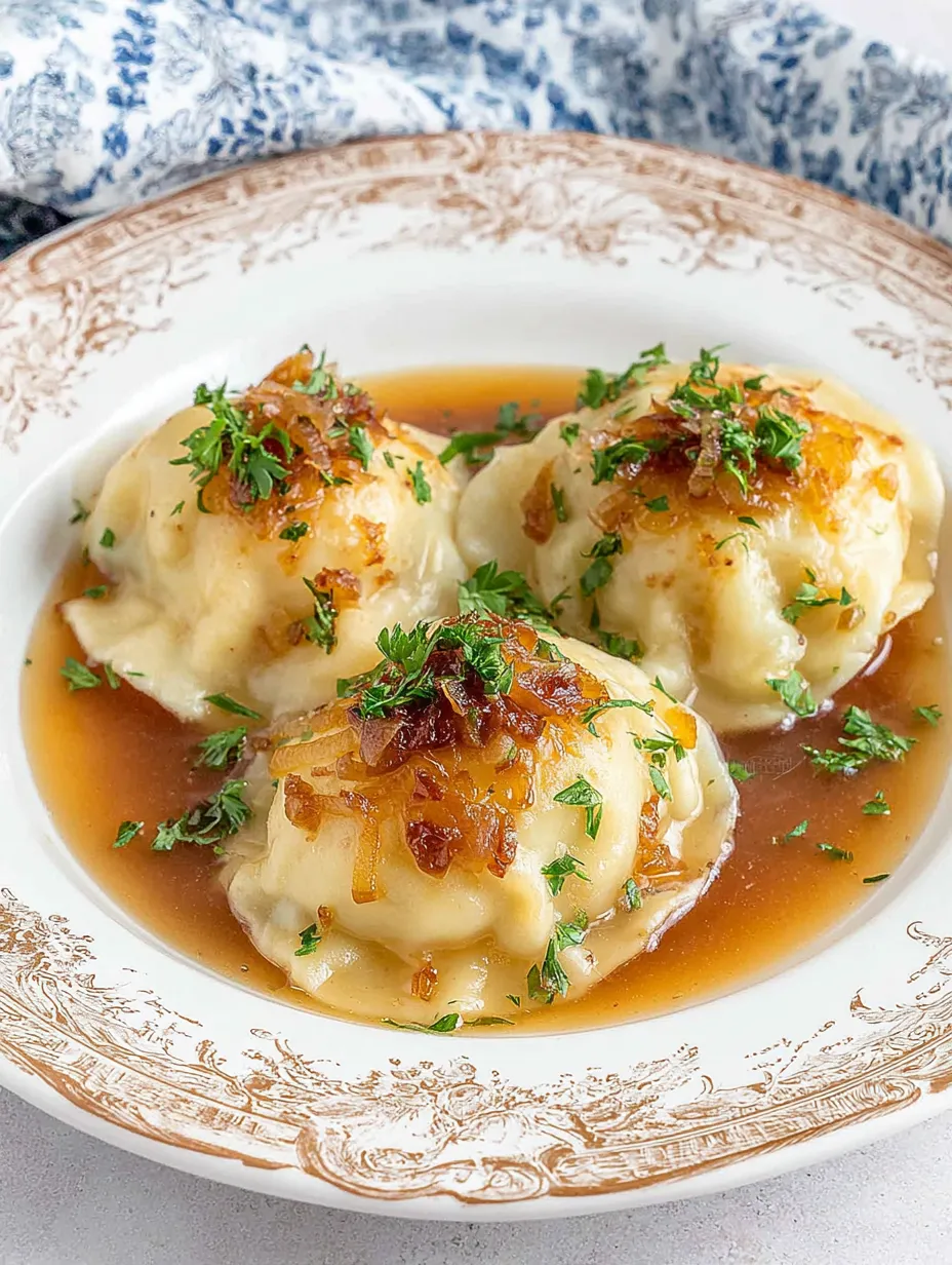 A white plate with four garnished cheese balls and a sauce.